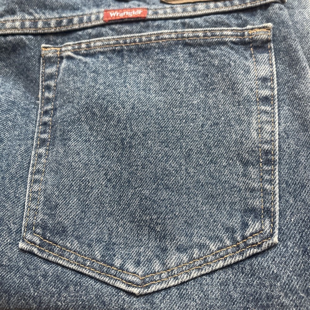 Wrangler Premium Quality Jeans Men's 36x30 Blue Regular Fit 100% Cotton - Picture 3 of 5